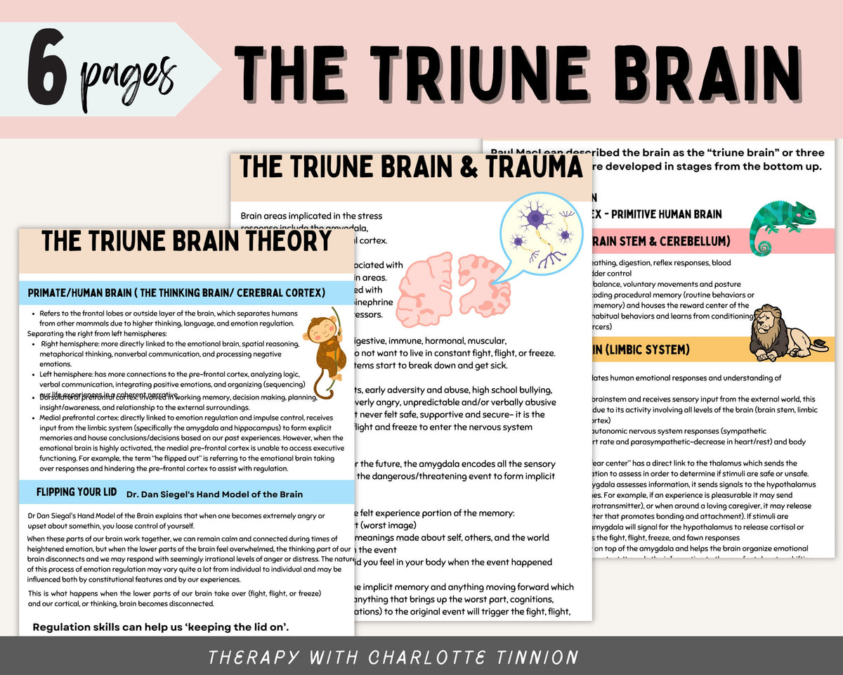 Triune Brain Model: Understanding Trauma Response (6 Pages) – TherapywithCT