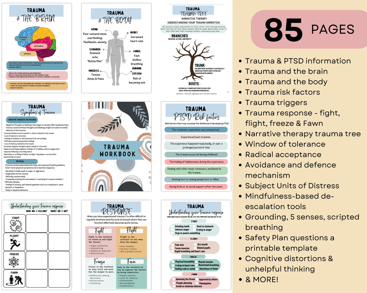 Nervous System Regulation Workbook: Trauma Therapy.