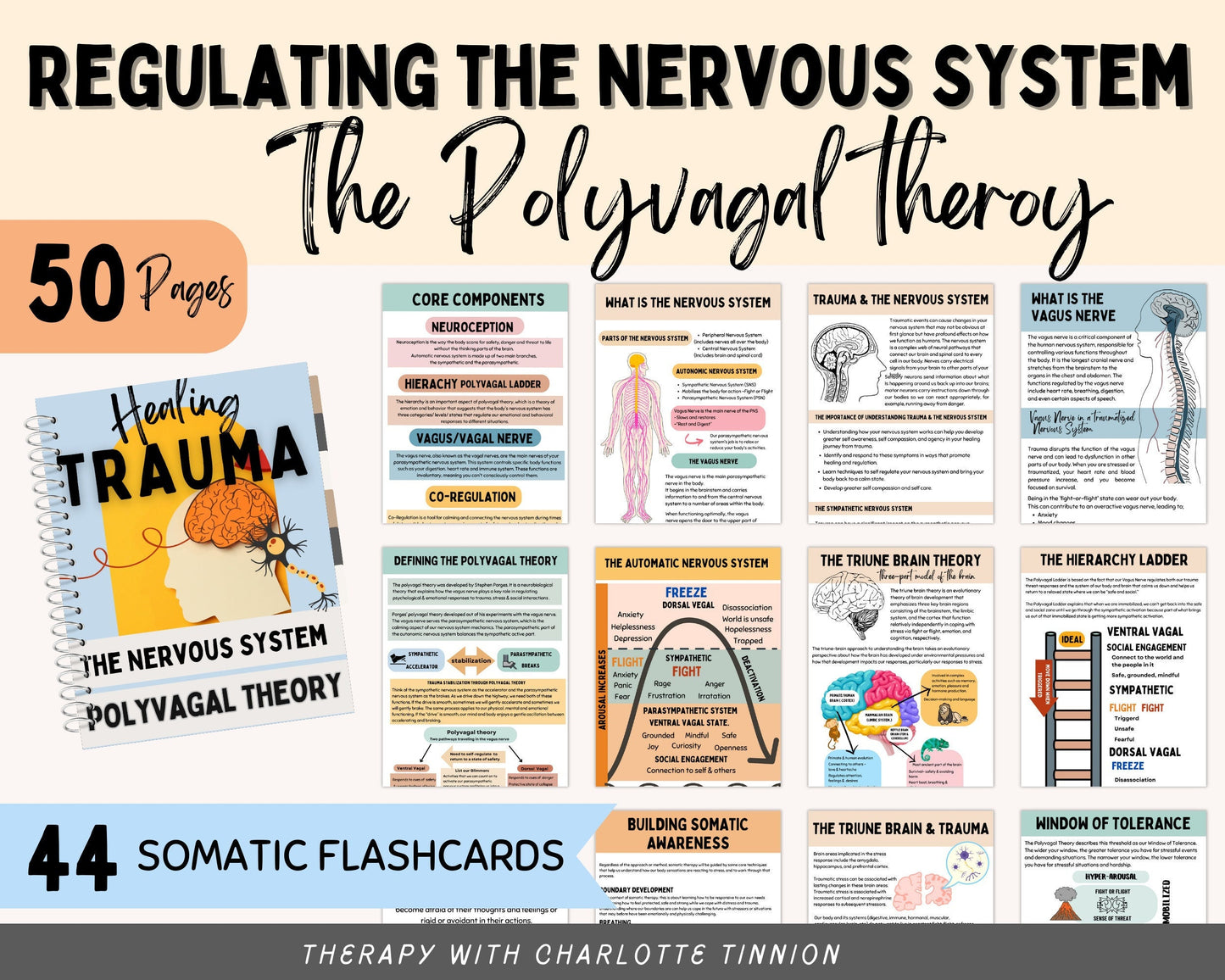 Nervous System Regulation Workbook: Trauma Therapy.