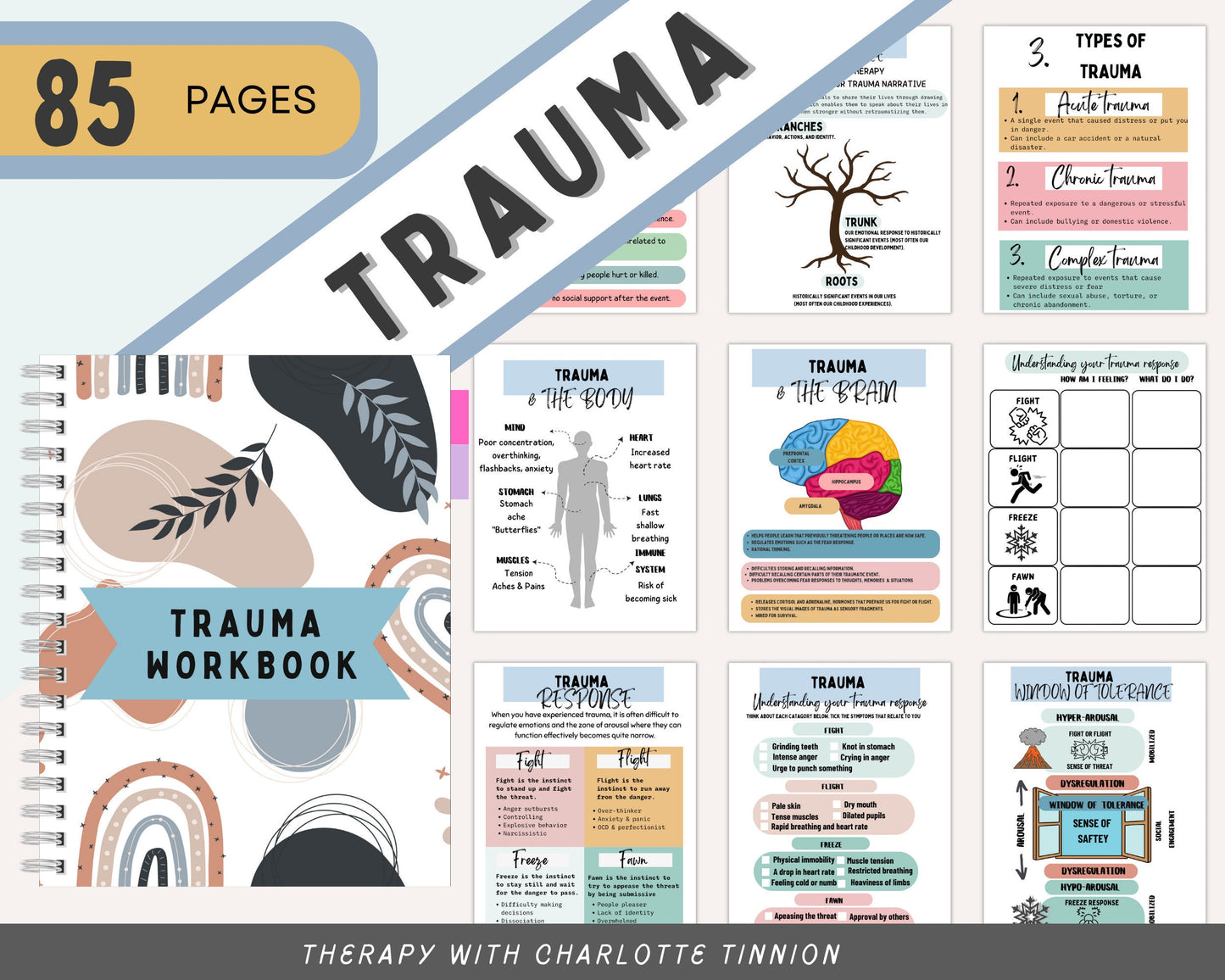 Nervous System Regulation Workbook: Trauma Therapy.