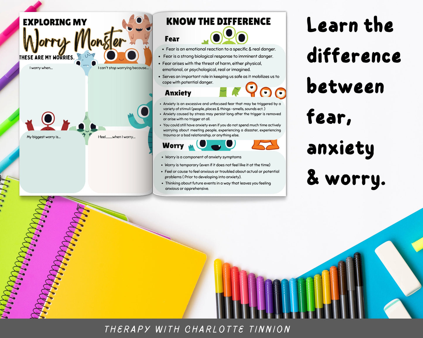 Worry Monster Toolkit for Kids: Anxiety Relief & SEL.