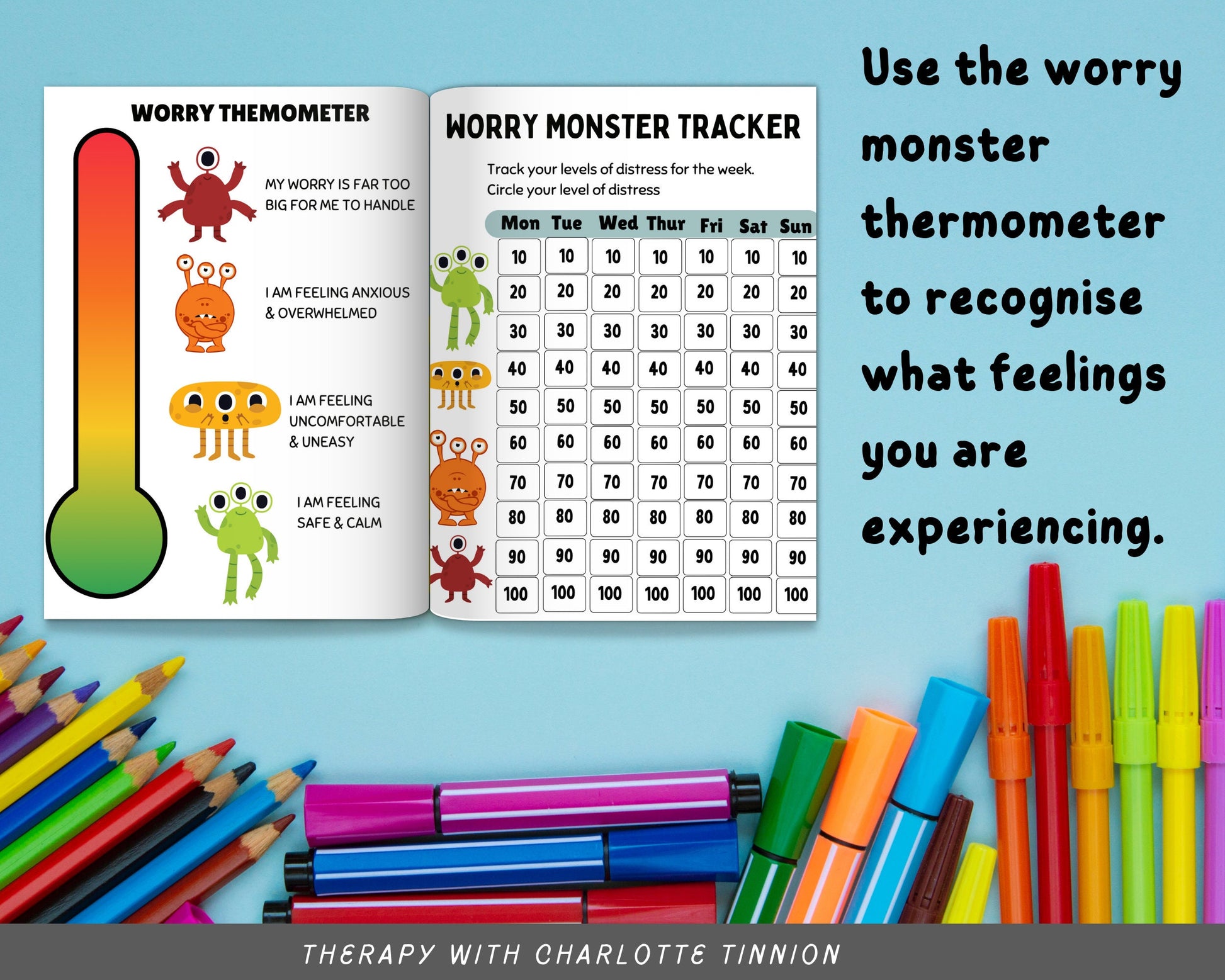 Worry Monster Toolkit for Kids: Anxiety Relief & SEL.