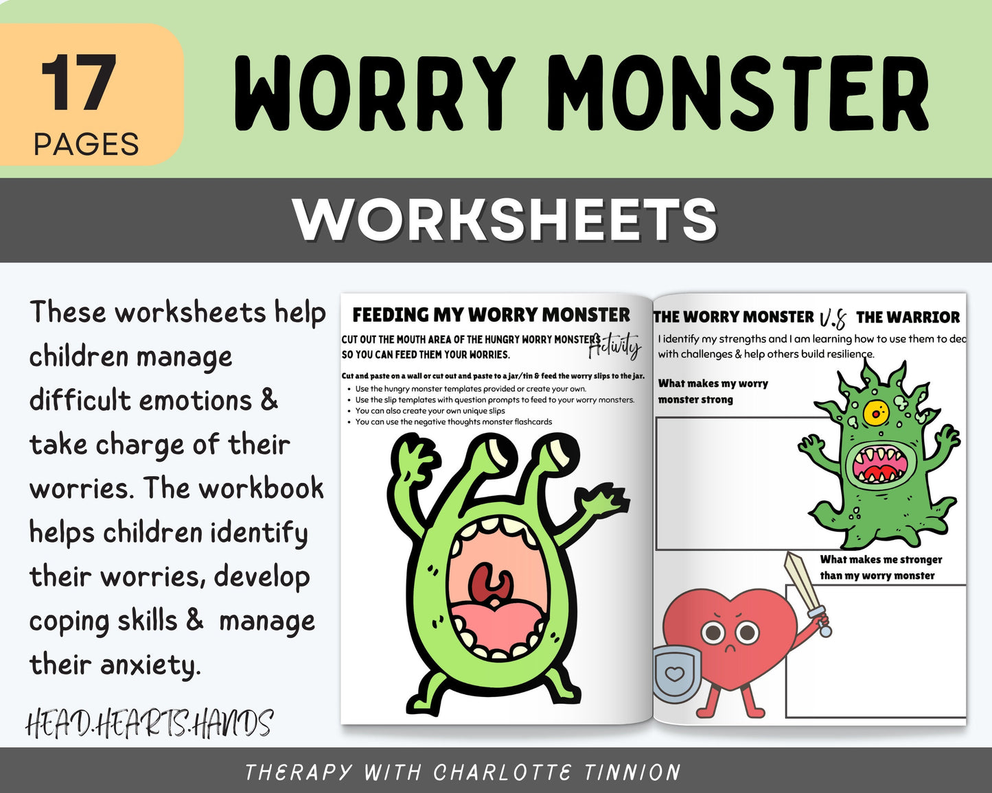 Worry Monster Toolkit for Kids: Anxiety Relief & SEL.