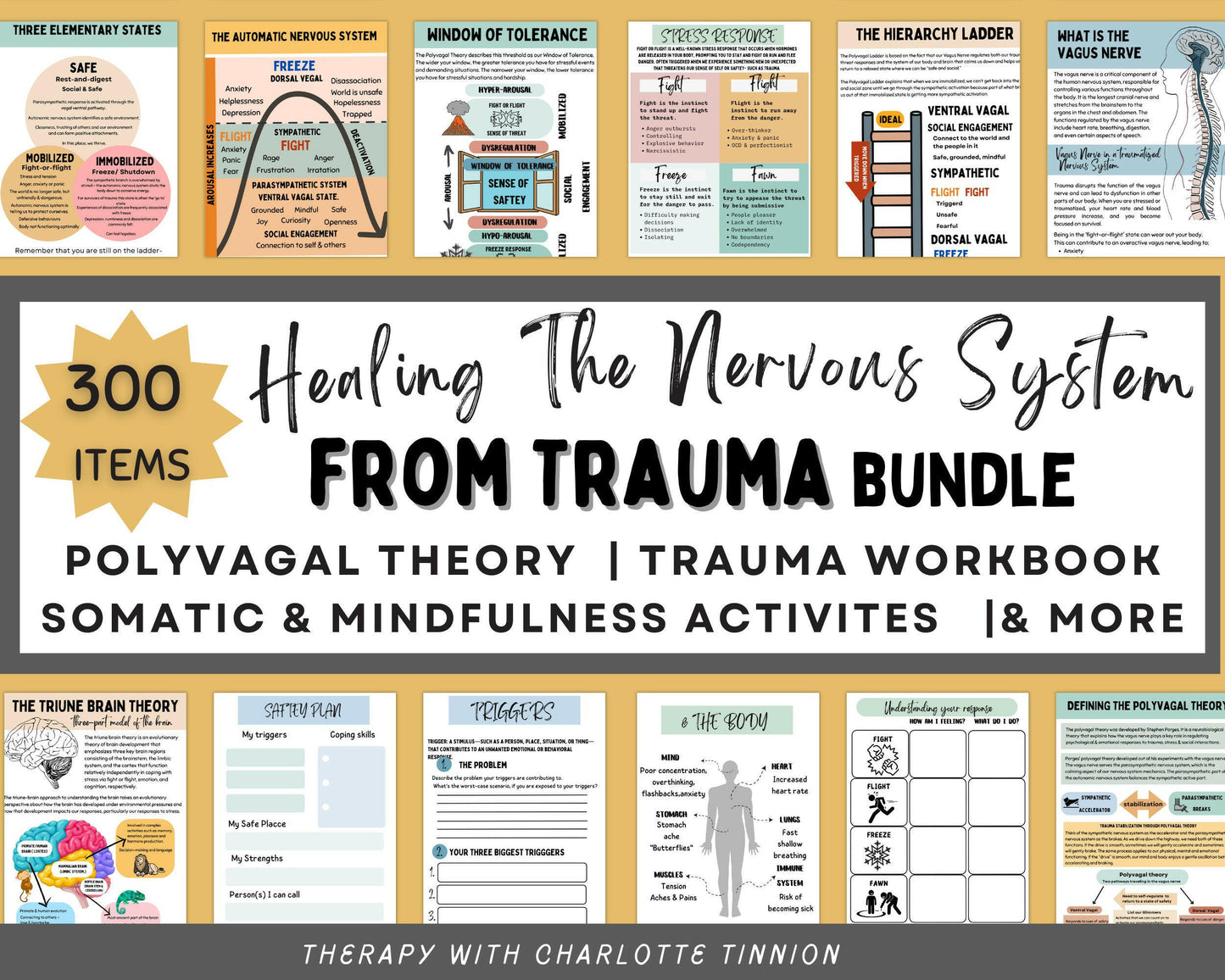 Trauma Mega Bundle: Worksheets, Scripts & Safety Plan.