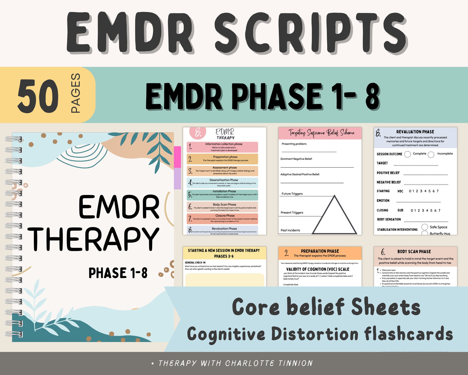 EMDR books for kids and adults included in therapy bundle