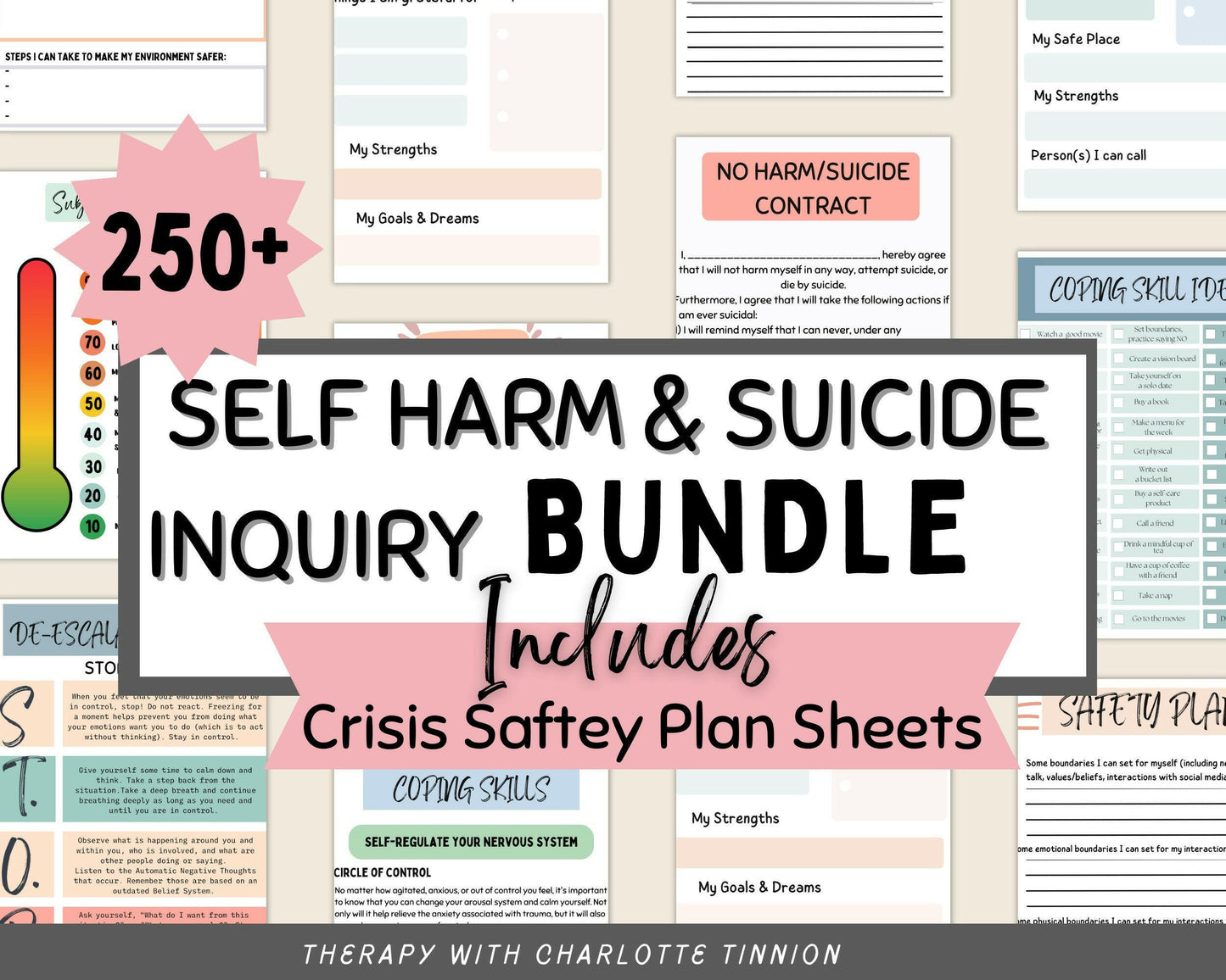 Trauma Mega Bundle: Worksheets, Scripts & Safety Plan.