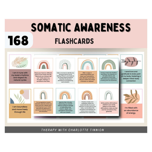 Somatic Awareness Toolkit: Journal Prompts & Flashcards.