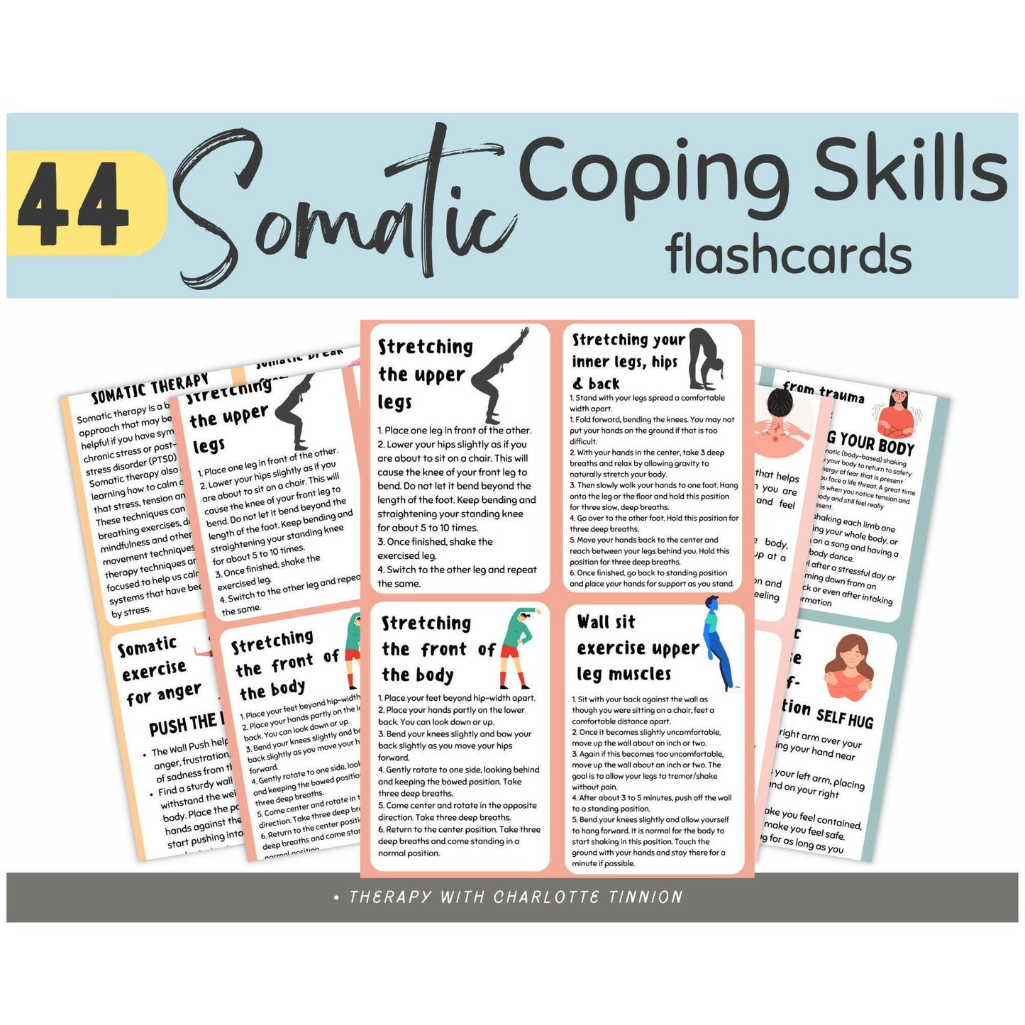 Somatic Flashcards to gelp with coping skills