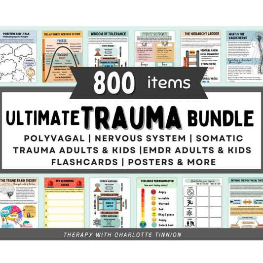 Trauma Mega Bundle: Worksheets, Scripts & Safety Plan.