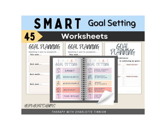 SMART Goal Setting Toolkit: CBT & Counseling Worksheets.