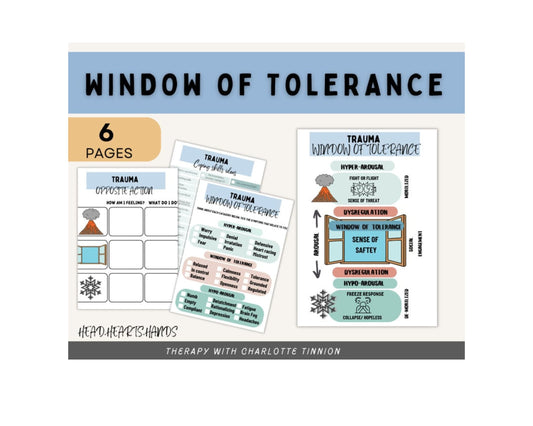 The Window of Tolerance: Trauma & Regulation Worksheets.