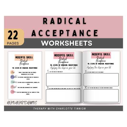 Radical Acceptance & Distress Tolerance Toolkit: Worksheets & More