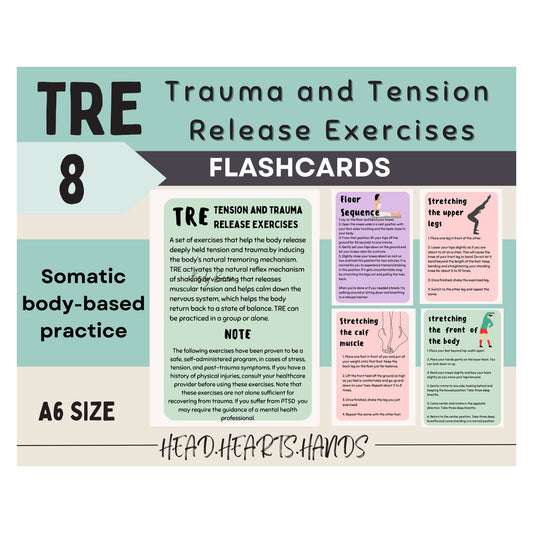 TRE Flashcards: Somatic Therapy Coping Skills.