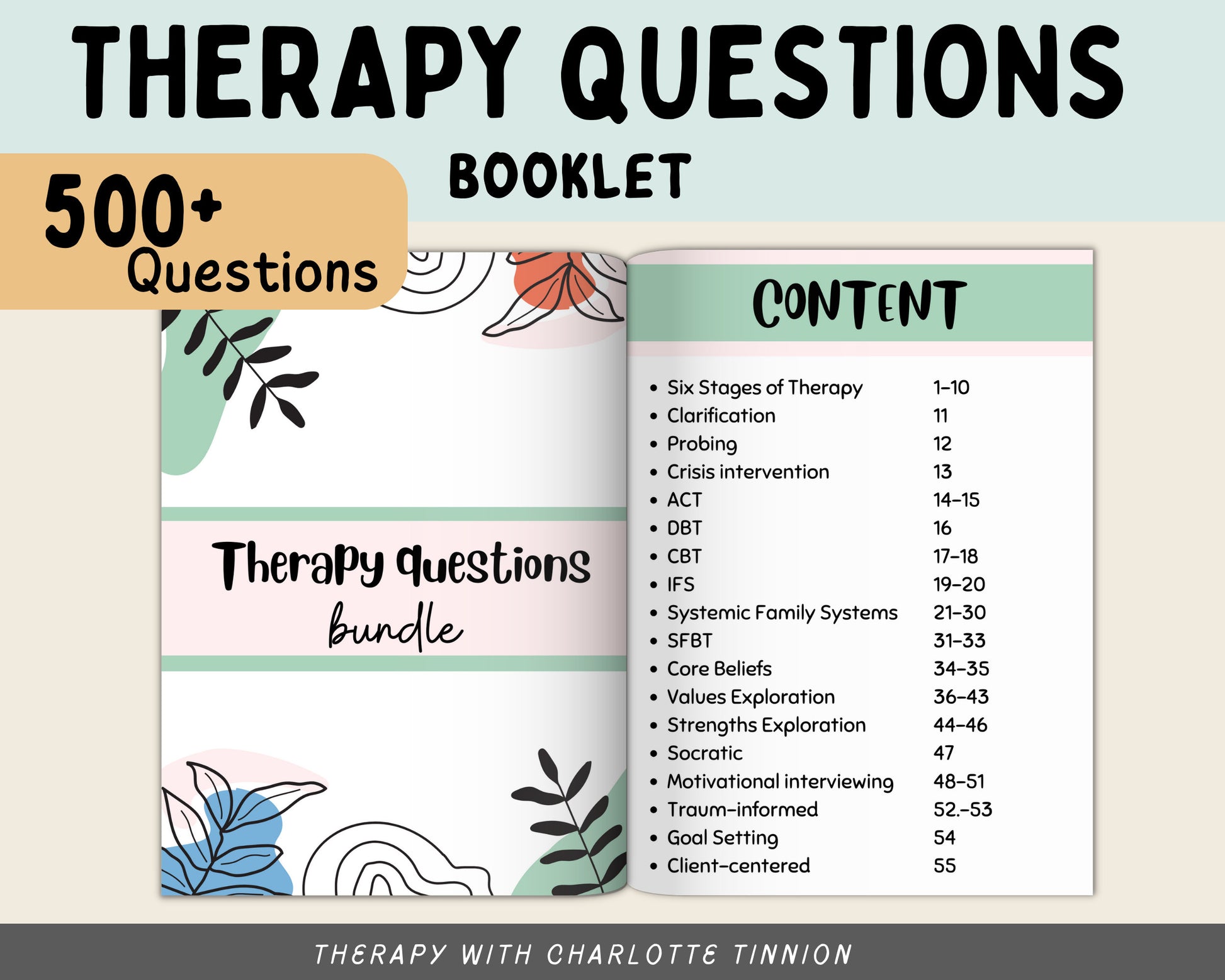 Therapy Session Toolkit: Questions & Interventions.