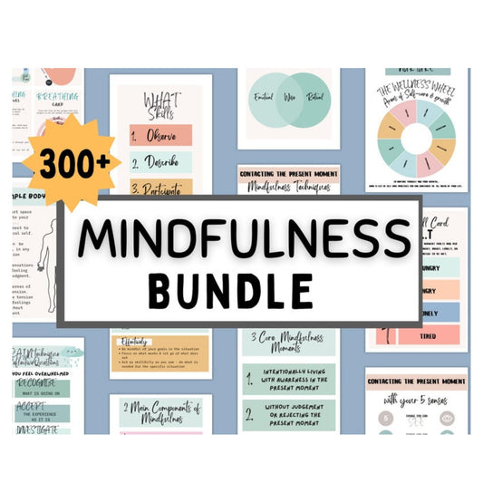 Mindfulness Mega Bundle: DBT & Therapy Worksheets.